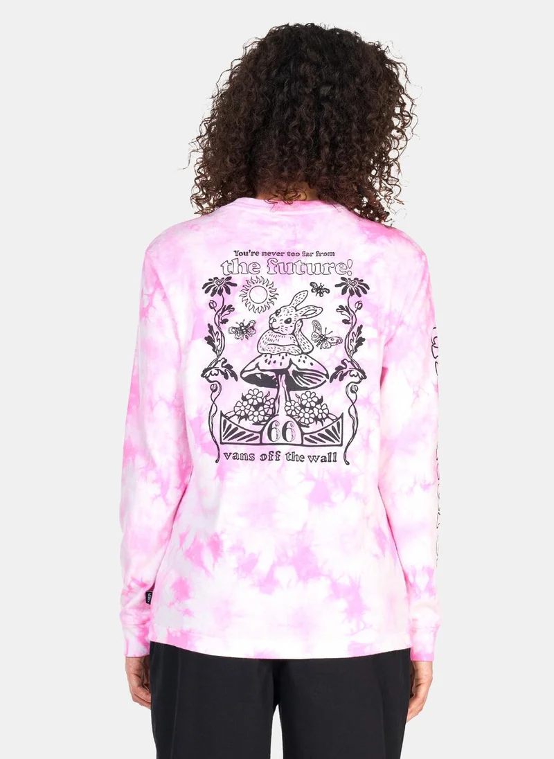 VANS Women's Far Future Tie Dye Wash Long Sleeve BFF T-Shirt