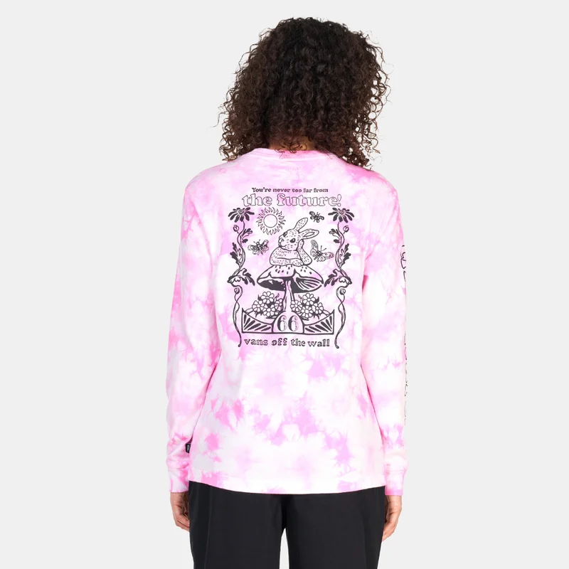 VANS Women's Far Future Tie Dye Wash Long Sleeve BFF T-Shirt