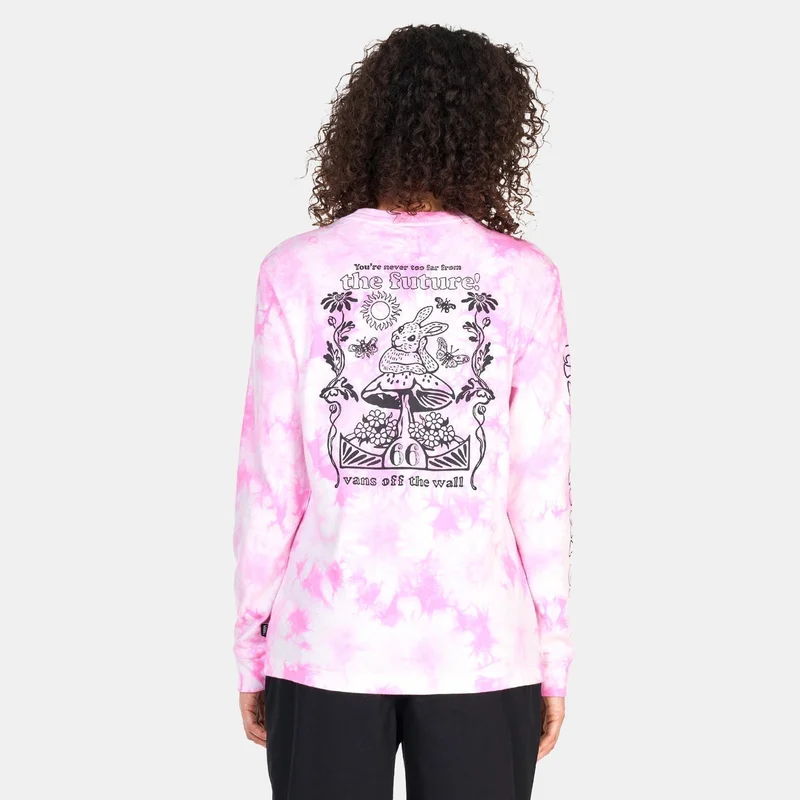 VANS Women's Far Future Tie Dye Wash Long Sleeve BFF T-Shirt