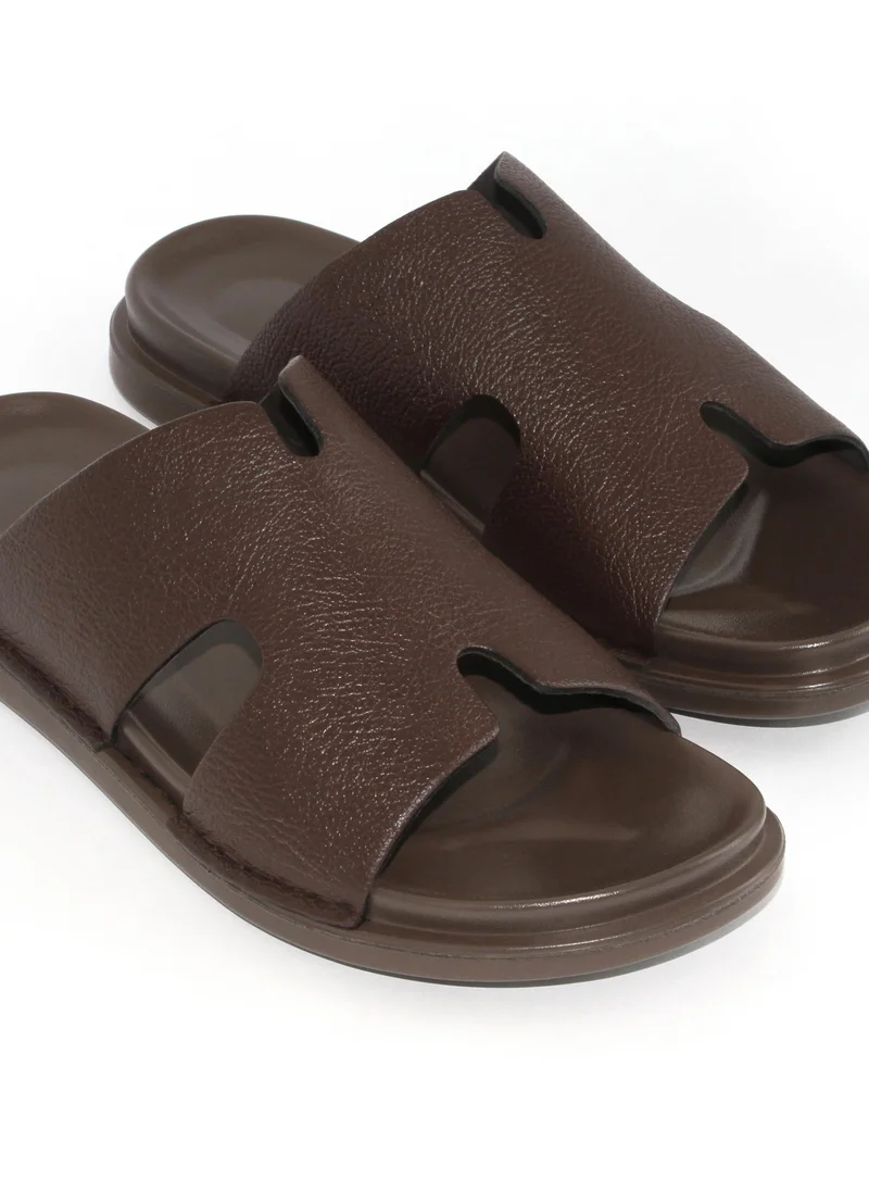 Geoomnii BROWN Geoomnii Mens Comfort Sandals Brown for Men | Best Price UAE