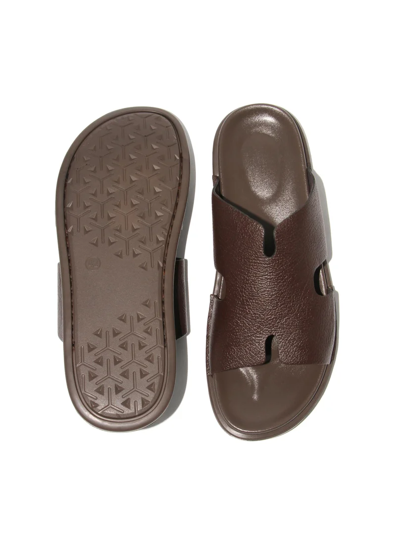 Geoomnii BROWN Geoomnii Mens Comfort Sandals Brown for Men | Best Price UAE