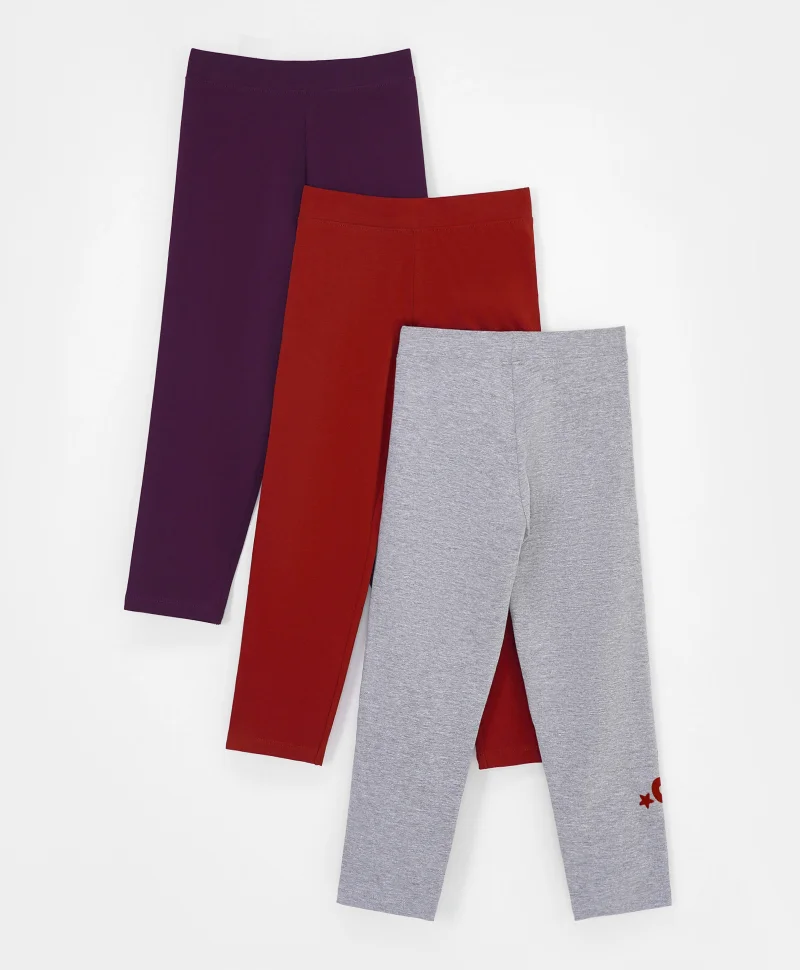 Primo Gino Primo Gino 3-Pack Leggings Set - Multicolor