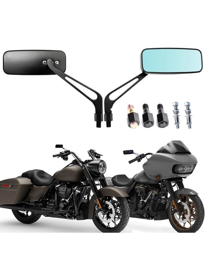 MISS MOLY Black Motorcycle Side View Mirrors for Harley Davidson Sportster 883 1200 Street Glide - Image 1