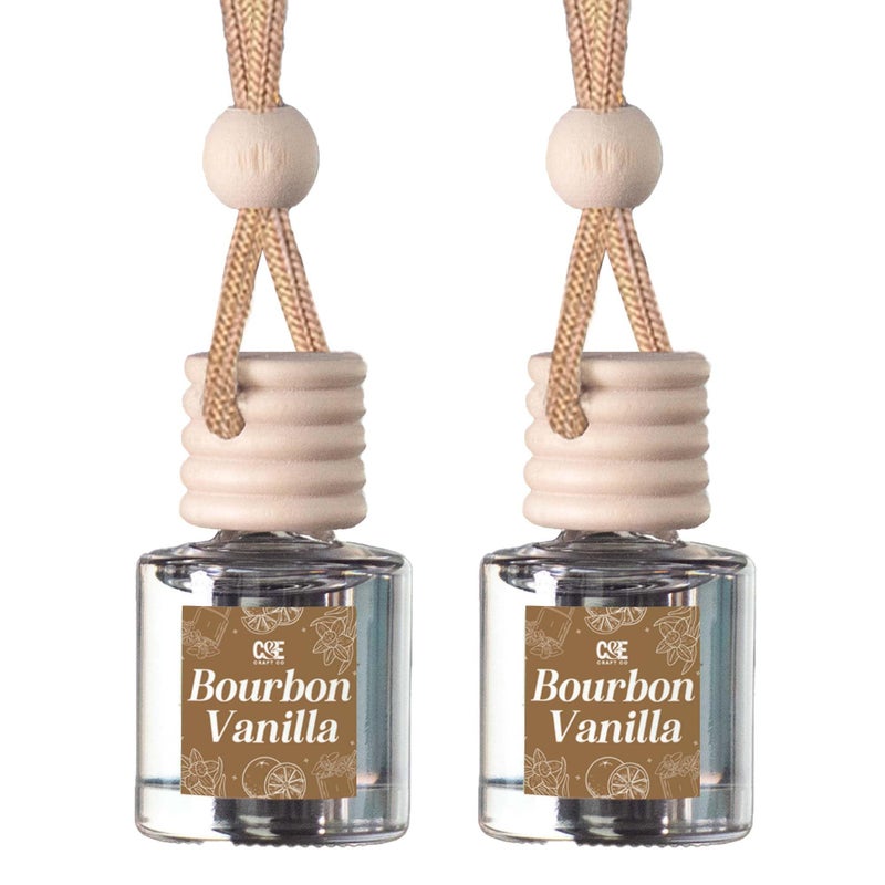CE CRAFT CANDECraftCo Car Air Hanging Fragrance Oil Car Auto Freshener for Essential Oils Scents Fragrance Aromatherapy Automobile Diffuser Long Lasting Bourbon Vanilla - Image 3