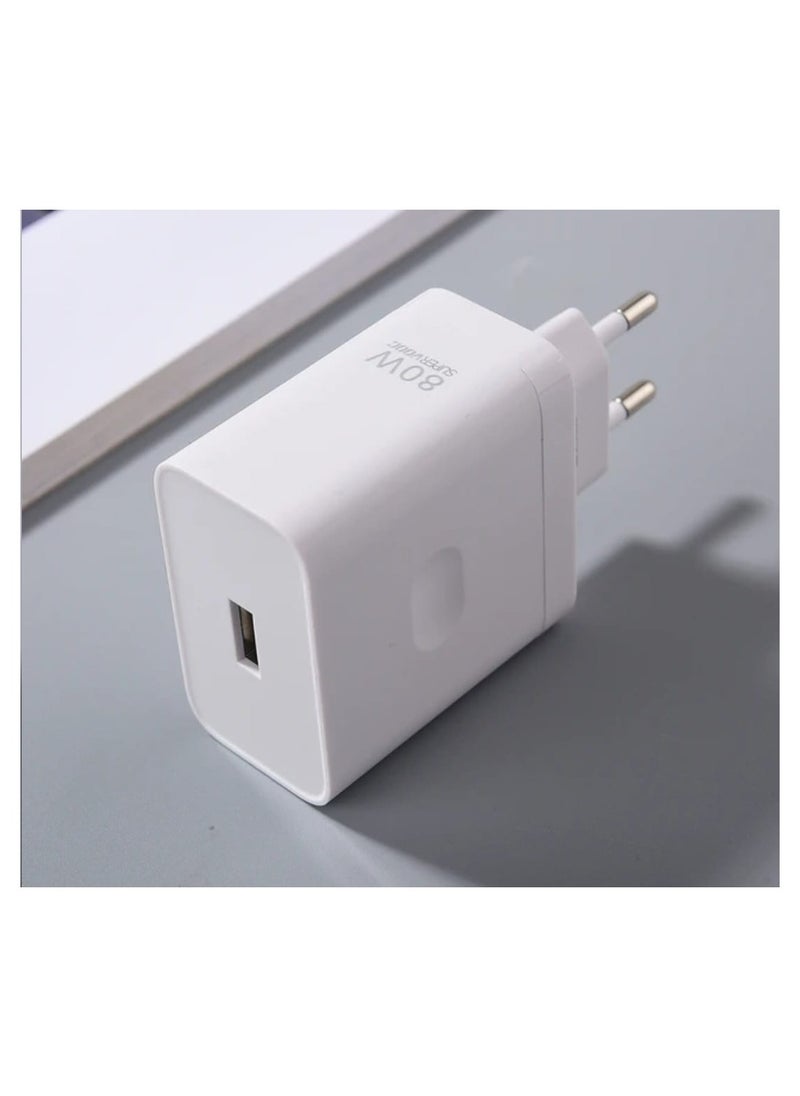 80W Supervooc Charger for Oneplus 12/11 10T OnePlus Warp Charger Block Replacement with USB C Warp Charge Cable 1M USB Wall Plug Charger UK Power Adapter for Oneplus Nord 2T CE 3 Lite 10 Pro 9 Pro 8T