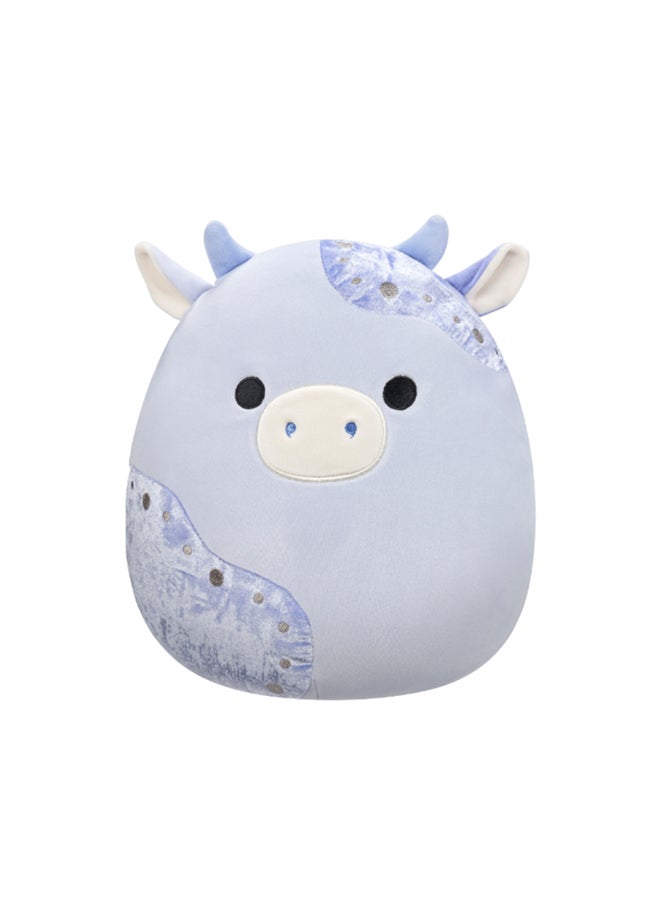 Squishmallows 12 inch Medium Plush Light Blue Velvet Cow with Blue Patches Officially Licensed Kellytoy Plush Toy Colorful Soft Gift for Kids Girls & Boys Washable Squishy Stuff Toy Multicolor All Age  - Image 1