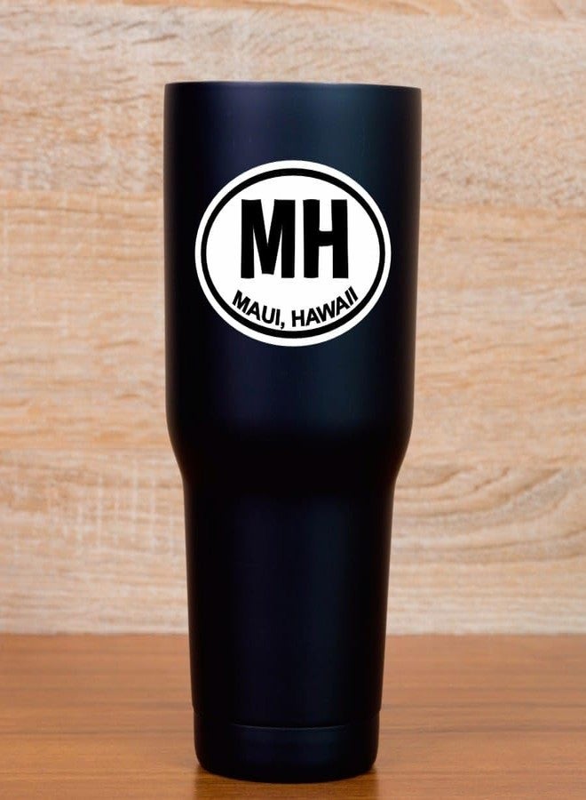 StickerTalk Oval MH Maui Hawaii Vinyl Sticker, 3 inches by 2 inches - Image 2