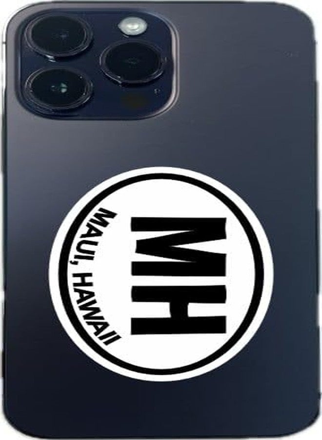 StickerTalk Oval MH Maui Hawaii Vinyl Sticker, 3 inches by 2 inches - Image 3