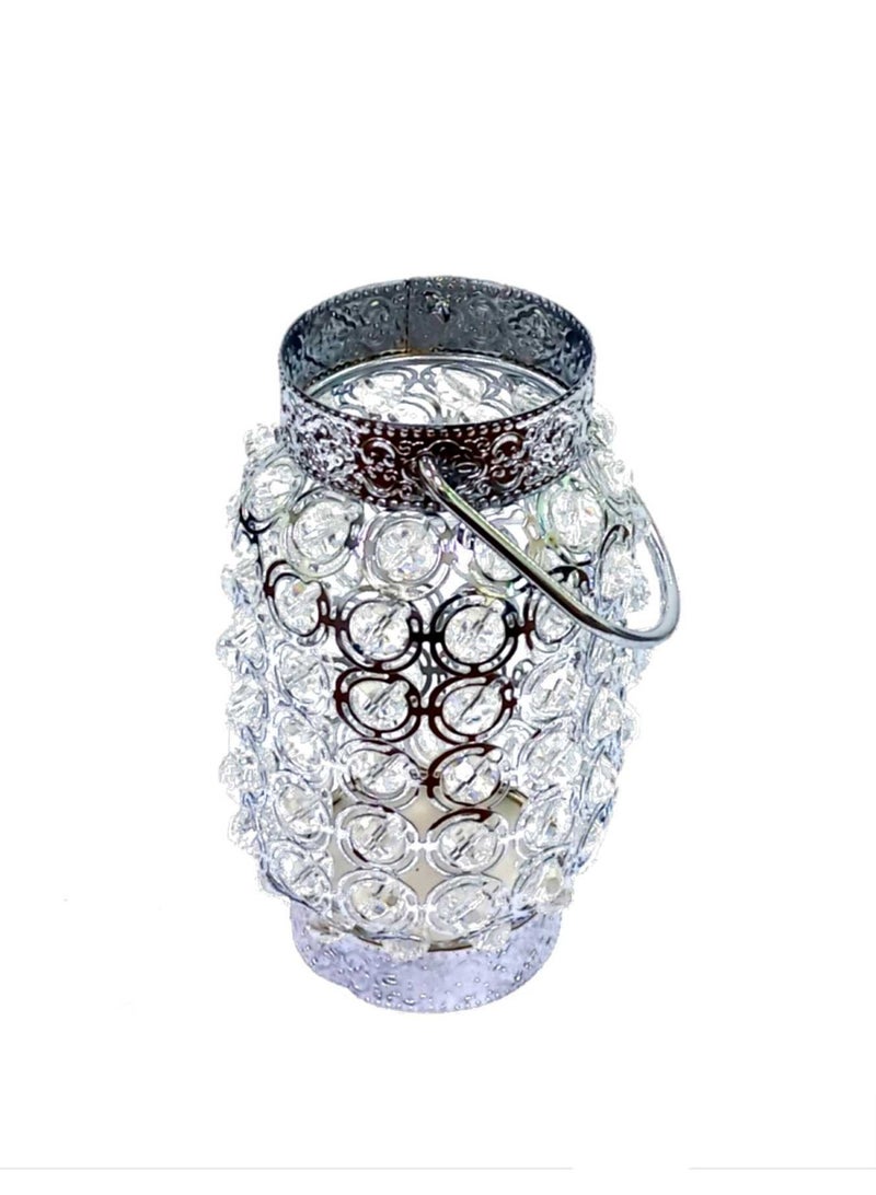 دلس DLS فانوس فضي ، حامل شموع فضي - Image 1