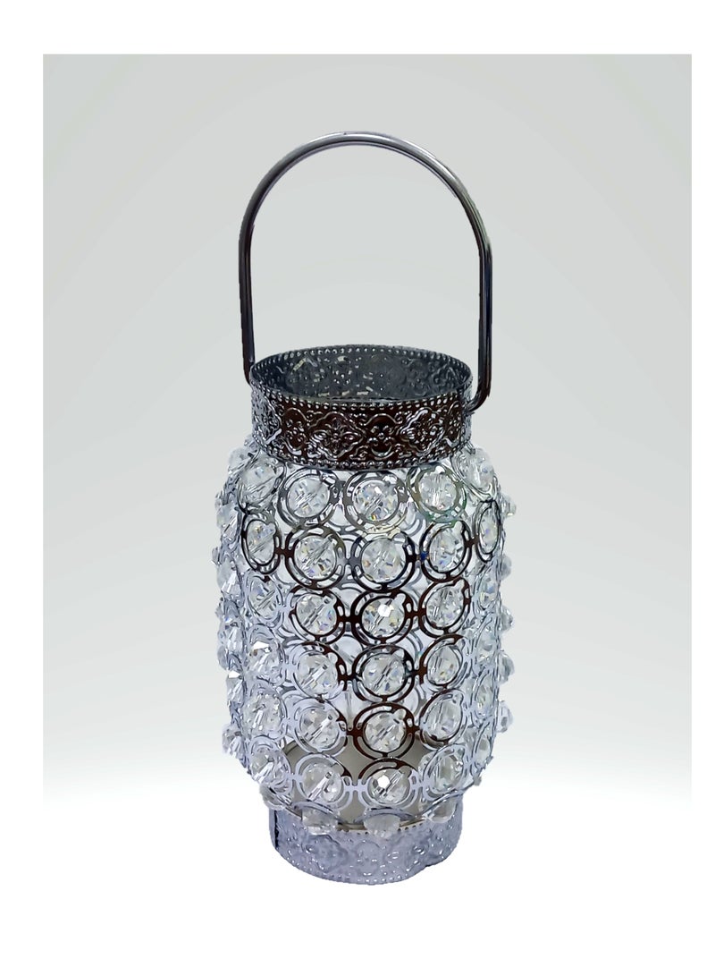 دلس DLS فانوس فضي ، حامل شموع فضي - Image 3