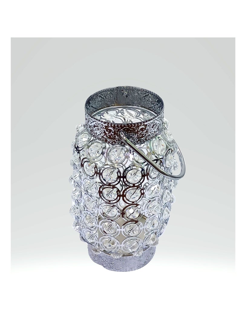 دلس DLS فانوس فضي ، حامل شموع فضي - Image 4