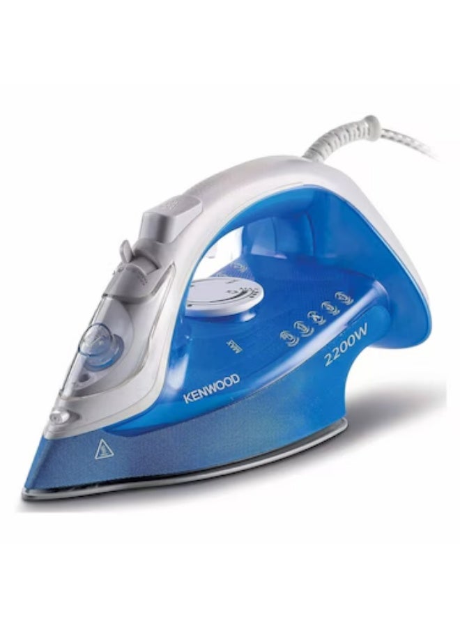 كينوود Kenwood Steam Iron, 2200 Watt, 300 ml, Ceramic, White/Blue, STP66.000WB 300 ml 2200 W STP66.000WB White/Blue - Image 1