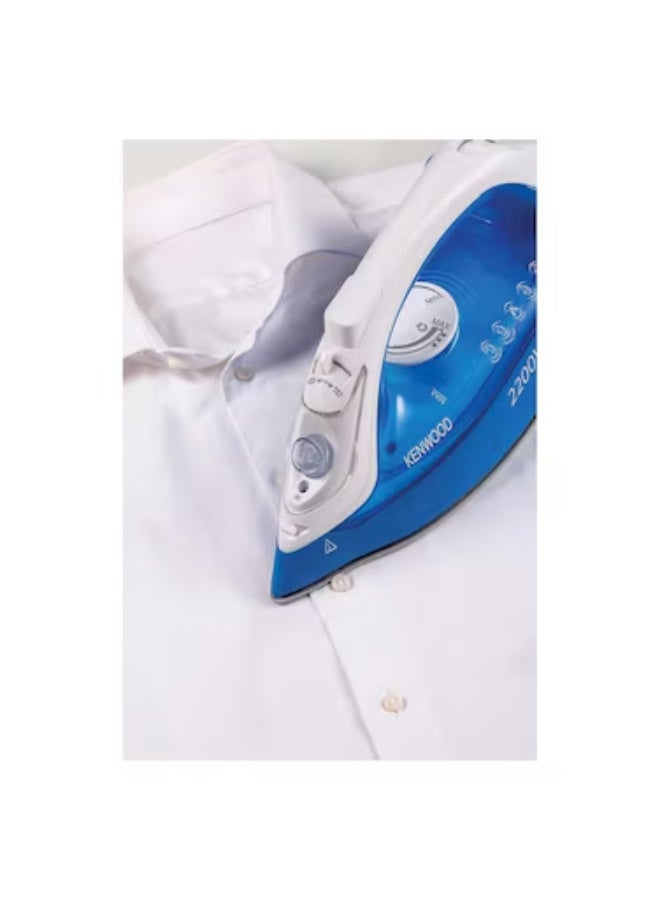 كينوود Kenwood Steam Iron, 2200 Watt, 300 ml, Ceramic, White/Blue, STP66.000WB 300 ml 2200 W STP66.000WB White/Blue - Image 5