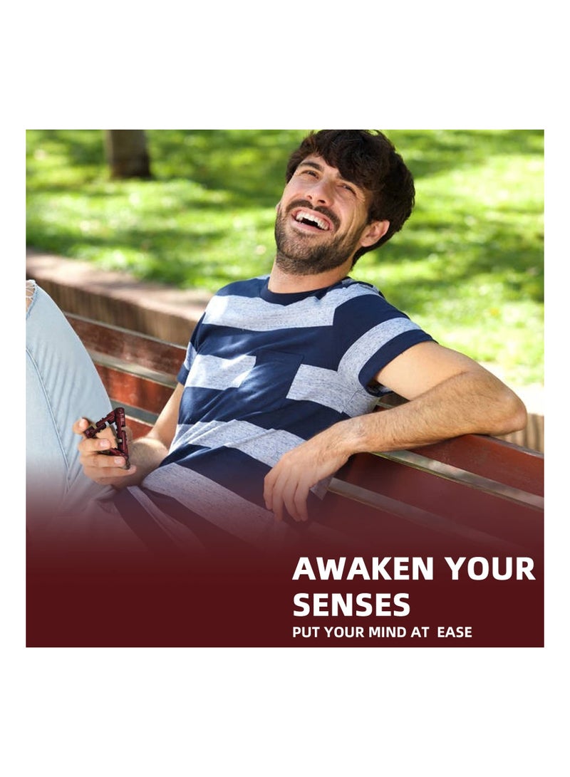 SYOSI Infinity Flip Alloyed Triangle Toy, Handheld Fidget Stress Relief Toy Anti-Anxiety Fidget Flipper Alloyed Handheld Fidget Flip Toy Infinity Flip for Adults Children Anxiety Stress Relief (Red) - Image 4