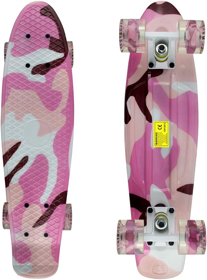 Meketec Skateboards Complete 22 Inch Mini Cruiser Retro Skateboard for Kids Boys Youths Beginners - Image 2