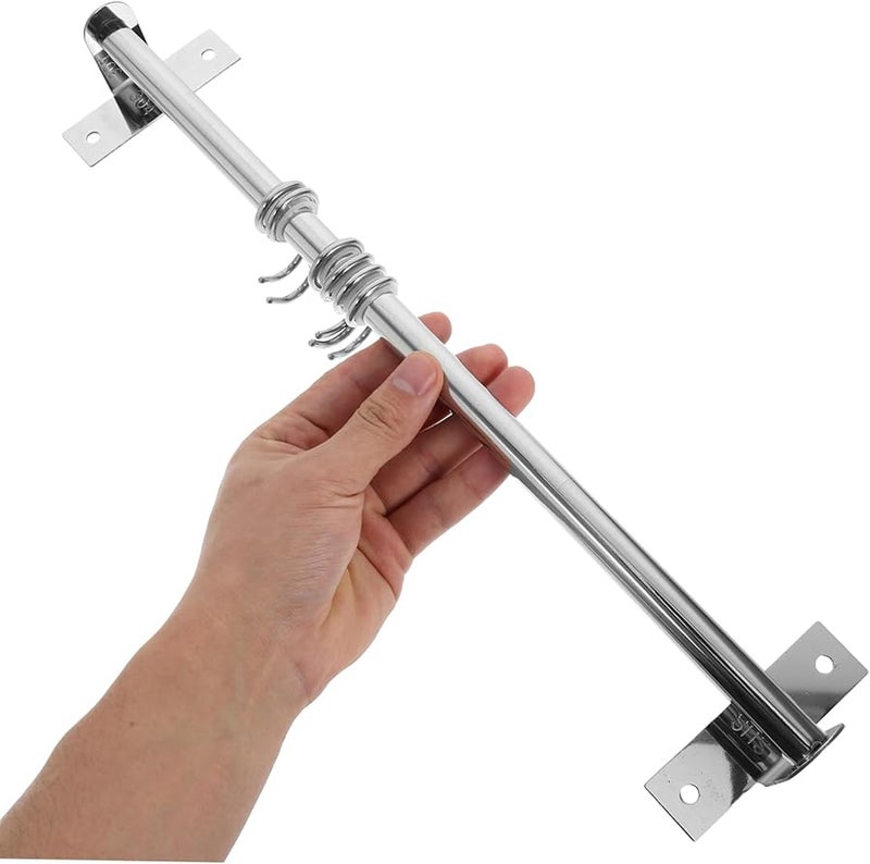 رفافة حائطية من الفولاذ المقاوم للصدأ لتعليق أدوات المطبخ 40X6 5CM منظف للمناشف والأواني - Image 5