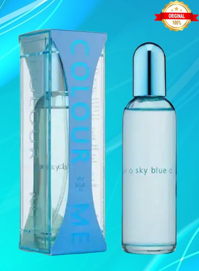 Colour 2 Pieces Sky Blue Perfume 90ml EDP - Image 2