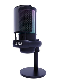 ASA Condenser Gaming Microphone with RGB Light, Mute Button, Pop Filter, For Streaming, Podcasts, Recording.  - Image 2