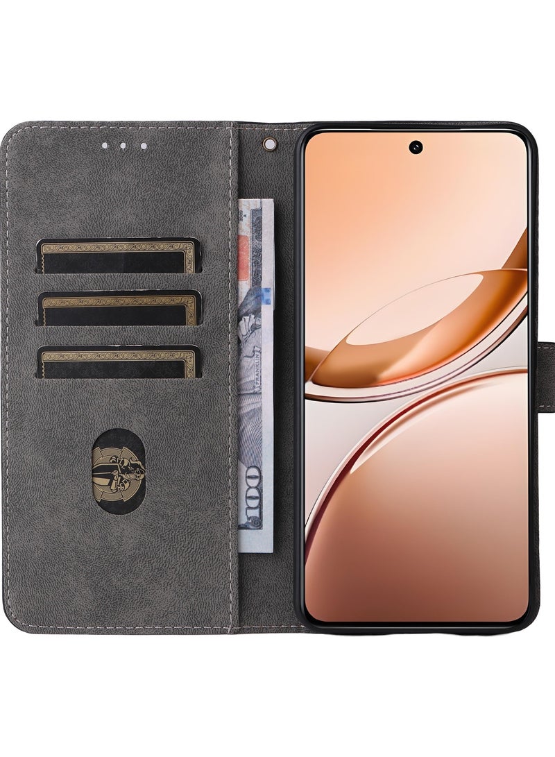 For Vivo V50 Lite Flip Cover with Detachable lanyard, PU Leather Full Body Protection Shockproof Flip Mobile Phone Case, RFID Anti-theft Brush Folio Wallet Case  - Image 5