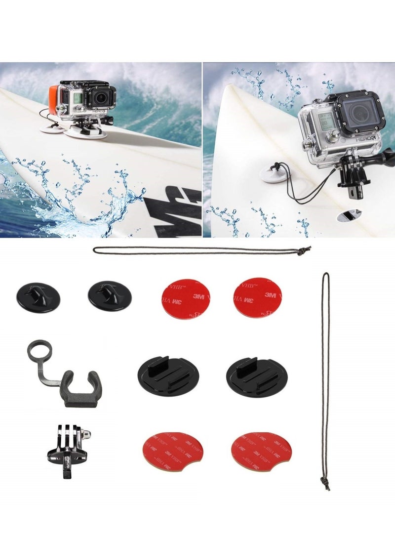 O Ozone Surfboard Surfing Mount Kit compatible with GoPro Hero 11/10/9/8/7/6/5/4/3 and Other Action Cameras | Surfing Camera Mount Accessories - Image 1