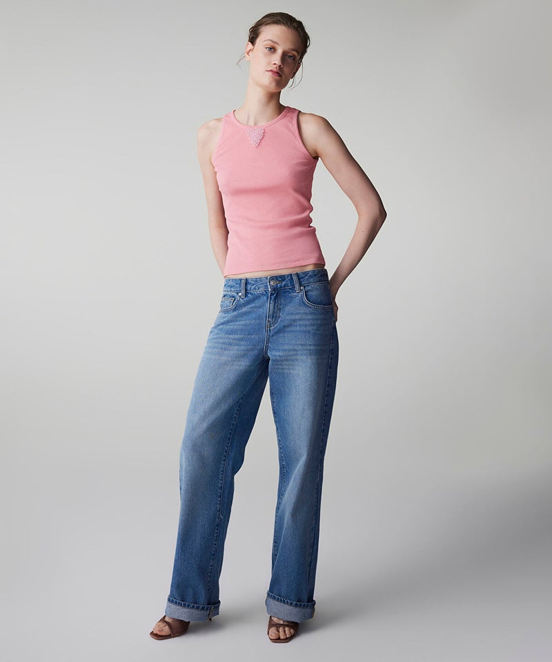 Ipekyol Ribbed T-Shirt with Beads - Image 3