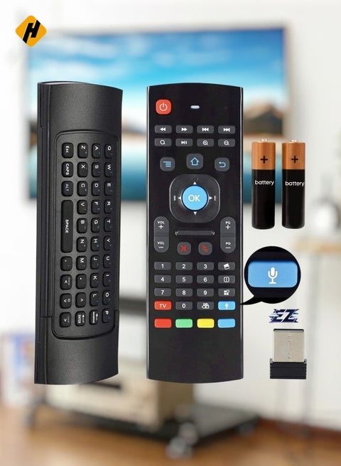 2.4GHz Wireless Mini Mouse Remote Control with Audio Input for Android TV and IR Remote Control for Android TV Box Mini PC Mac OS with battery