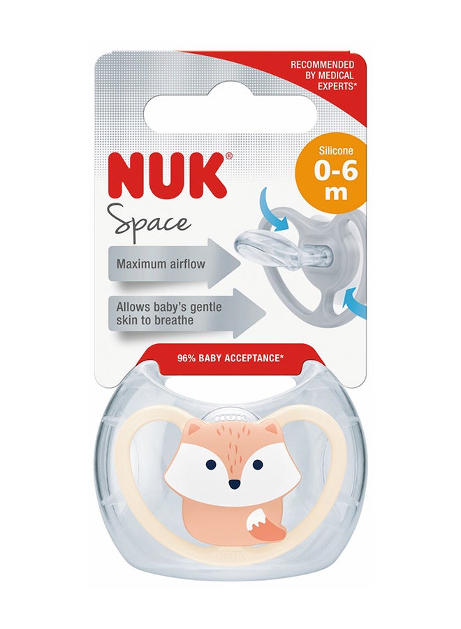 NUK Pacifier Space 0 6M 1Pc (Fox)