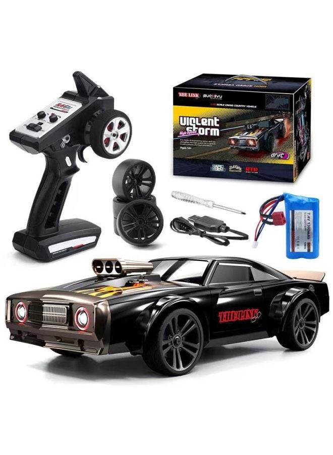 Hot 2.4g Four-wheel Drive Master Drift Car 1:16 Light High-speed Racing Car Remote Control Car Model Toy Gift Box-Color:16303 ]-Proportion:1:16  - Image 1