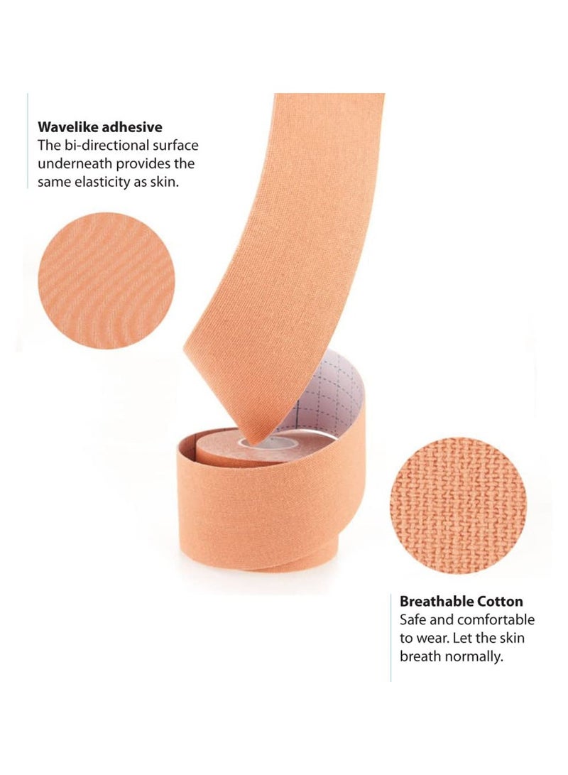 SOLARAE Kinesiology Tape Pro Athletic Sports Knee Ankle Muscle Kinetic Sport Dynamic Physical Therapy Strong-Rock Breathable water Resist Cotton Roll Uncut 2in x 16 4ft Black - Image 3