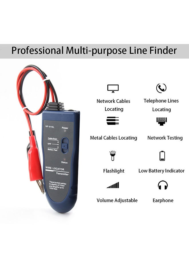 Underground Wire Locator NF-816L Underground Cable Detection Instrument Concealed Wiring Line Finder Rechargeable Wire Finder 24  - Image 5