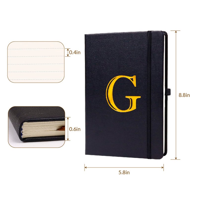 PUKZIC Business Notebook for Men, A5 Journal Notebook with A-Z , Dual-Sided Writing Paper Notebook with Dividers, Travel Journal for Teens, 200 Pages Leather Journal for Writing, Work, Meetings,Black S - Image 4
