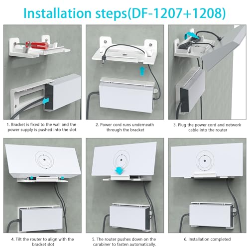 XLTTYWL Starlink V3 Mount, Starlink Gen3 Router Wall Mounts with Starlinks Power Supply Mounting Kit for Star Link V3 Standard&Gen 3 High Performance Dishy - Image 4