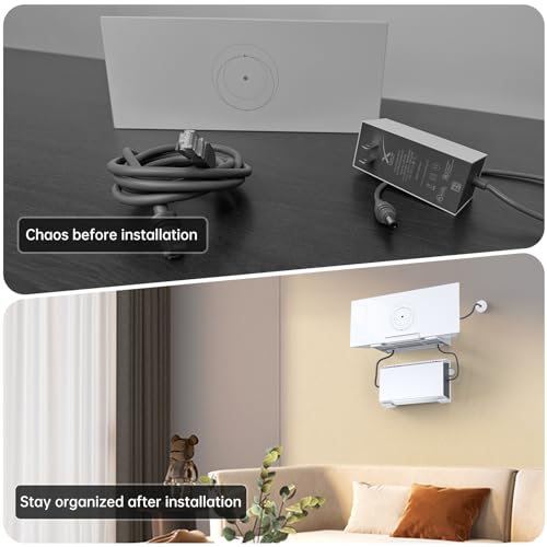 XLTTYWL Starlink V3 Mount, Starlink Gen3 Router Wall Mounts with Starlinks Power Supply Mounting Kit for Star Link V3 Standard&Gen 3 High Performance Dishy - Image 2