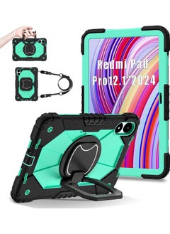 General Case Compatible with Xiaomi Redmi Pad Pro 12.1 inch Case, Full-Body Rugged Shockproof Protective Shell, 360° Swivel Stand Handle Cover with Shoulder Strap  - Image 1