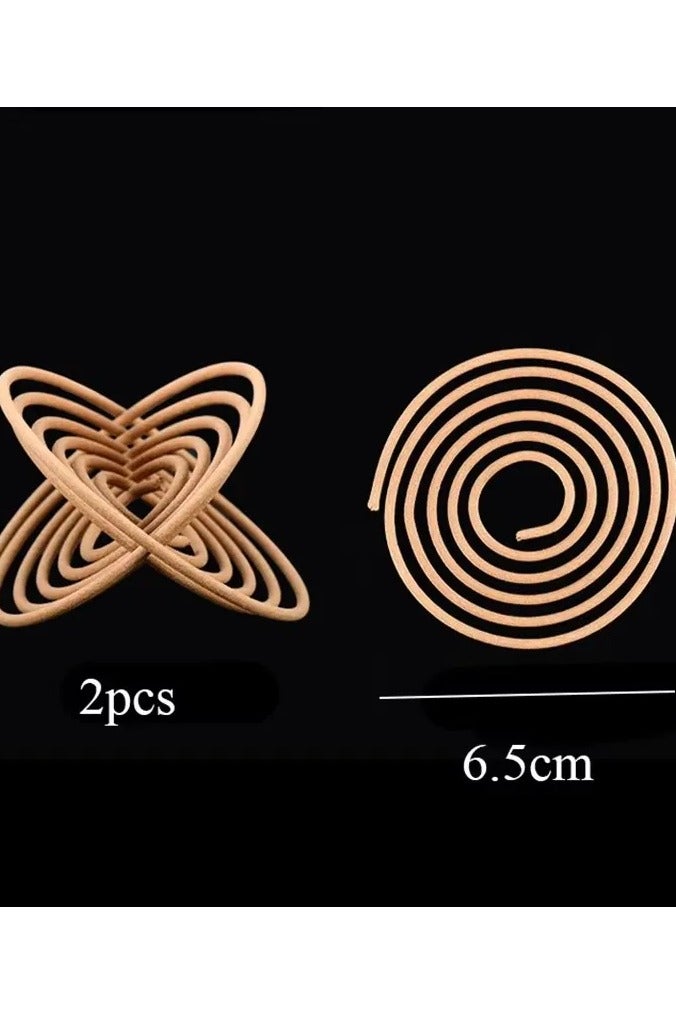 Natural 120 coils 4-hour spiral incense coil (agarwood), home indoor air purification, hotel toilet deodorization, mosquito repellent aromatherapy, indoor home aromatherapy, burning meditation air purification, free incense burner - Image 2