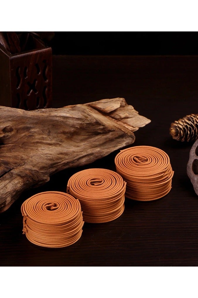 Natural 120 coils 4-hour spiral incense coil (agarwood), home indoor air purification, hotel toilet deodorization, mosquito repellent aromatherapy, indoor home aromatherapy, burning meditation air purification, free incense burner - Image 4