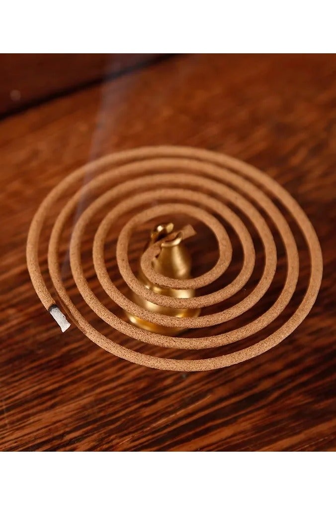 Natural 120 coils 4-hour spiral incense coil (agarwood), home indoor air purification, hotel toilet deodorization, mosquito repellent aromatherapy, indoor home aromatherapy, burning meditation air purification, free incense burner - Image 5