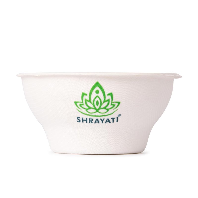 SHRAYATI SHRAYATI EcoFriendly Disposable Tableware Bundle Pack of 10 10 Round Bagasse Plates 10 Inch 10 Bagasse Bowls 10 Paper Spoons and Paper Forks 10 Tissue Papers Perfect for Parties Picnics - Image 4