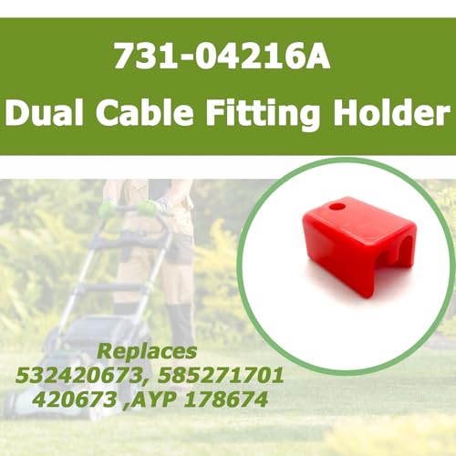 Auaurly 2 PCS 731-04216A Dual Cable Fitting Holder,Cable Clamp Part,Red - Image 3