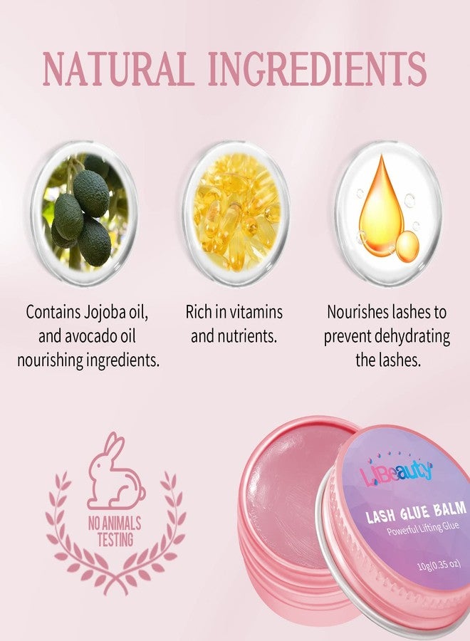 Libeauty Lash Lift Glue Balm Lash Lift Adhesive Strong Sticky Fruit Flavor Eyelash & Eyebrow Perm Glue Balm Brow Lamination Gel - Image 4