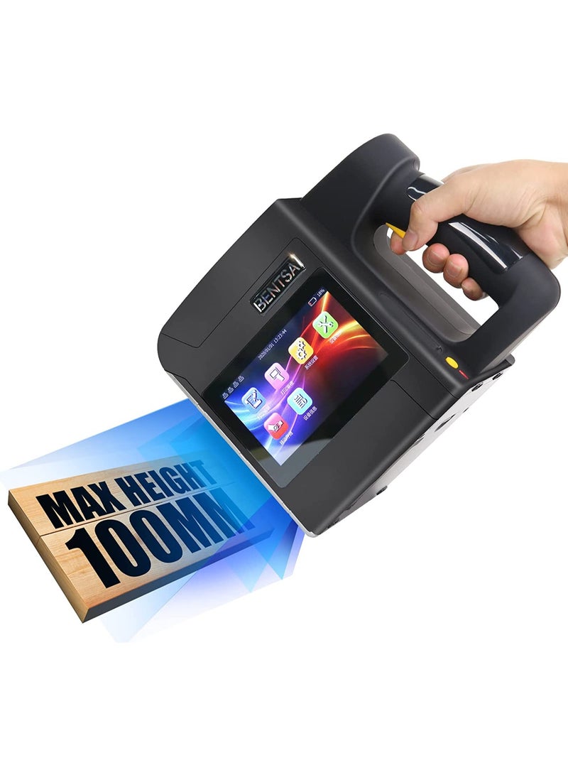 بنتساي طابعة BENTSAI B85 المحمولة ذات التنسيق العريض النافثة للحبر (تتضمن 4 خراطيش) آلة ترميز الأحرف الكبيرة حتى ارتفاع طباعة 92 مم، تُستخدم لمعظم الأسطح لطباعة الشعارات والملصقات والعلامات التجارية والرموز والنصوص المتغيرة باستخدام حبر سريع الجفاف مذيب - Image 2