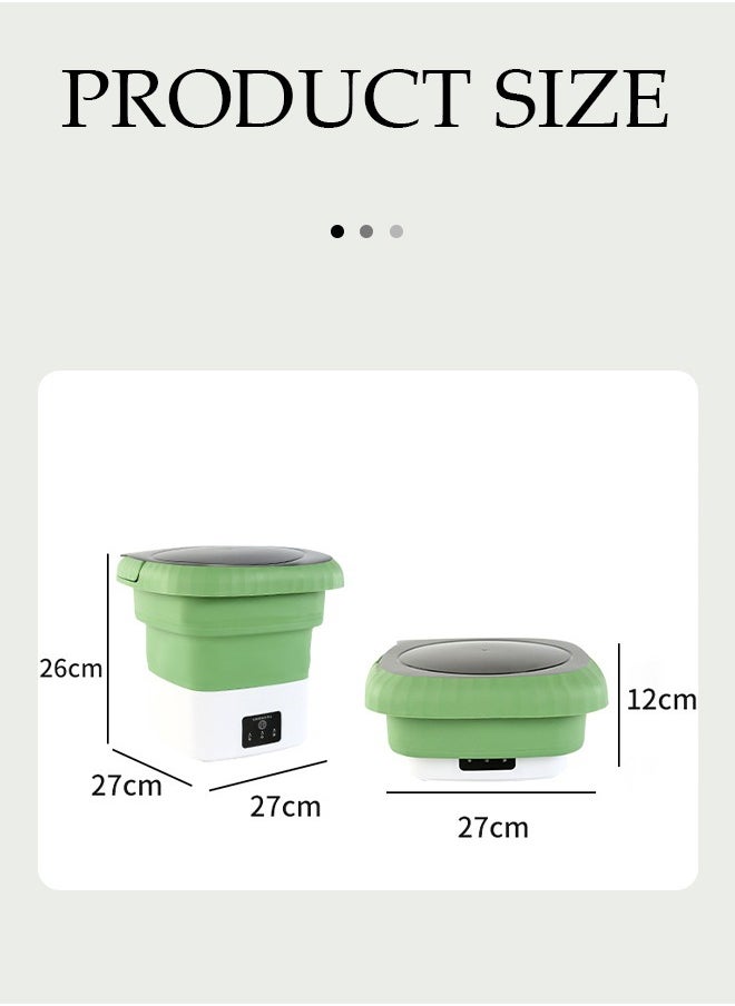 DUNISO - Folding washing machine, portable sock and underwear washing small automatic dehydration washing machine, suitable for travel, camping, apartment, dormitory - Image 1