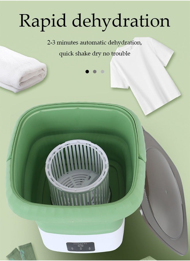 DUNISO - Folding washing machine, portable sock and underwear washing small automatic dehydration washing machine, suitable for travel, camping, apartment, dormitory - Image 1