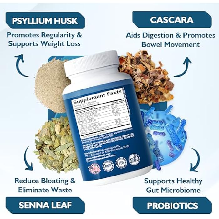 Happee Colon Cleanser & Detox for Weight Loss & GLP-1 Support - 15 Day Colon Cleanse Pills & Gut Support Probiotics Women Men - Fast Natural Laxatives Constipation Relief - Image 4