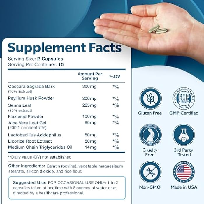 Happee Colon Cleanser & Detox for Weight Loss & GLP-1 Support - 15 Day Colon Cleanse Pills & Gut Support Probiotics Women Men - Fast Natural Laxatives Constipation Relief - Image 5