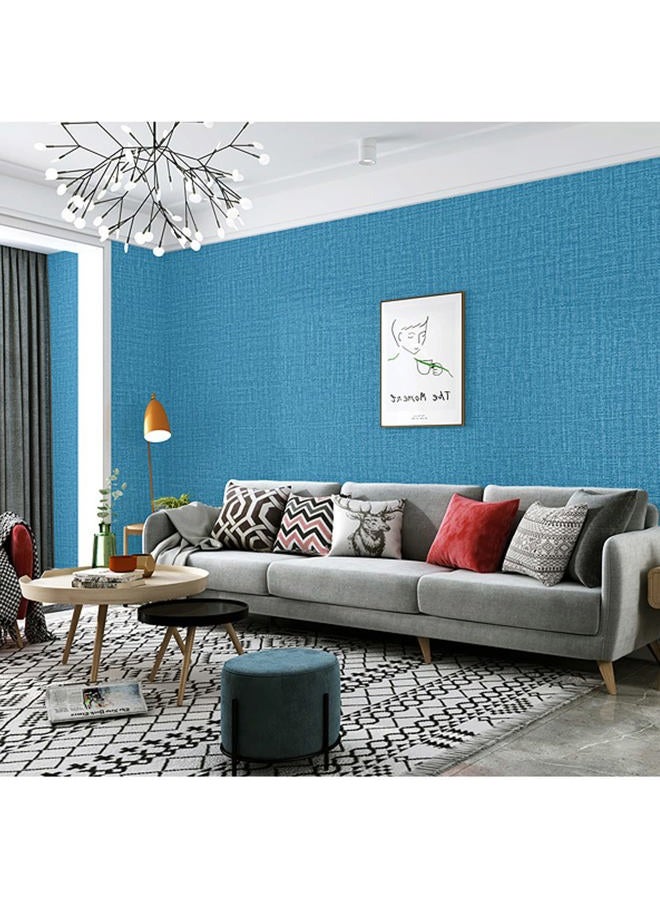Yancorp 24"x120" Textured Fabric Navy Blue Faux Grasscloth Peel and Stick Wallpaper Self-Adhesive Linen Removable Wall Paper Cabinets Counter Top Liners - Image 3