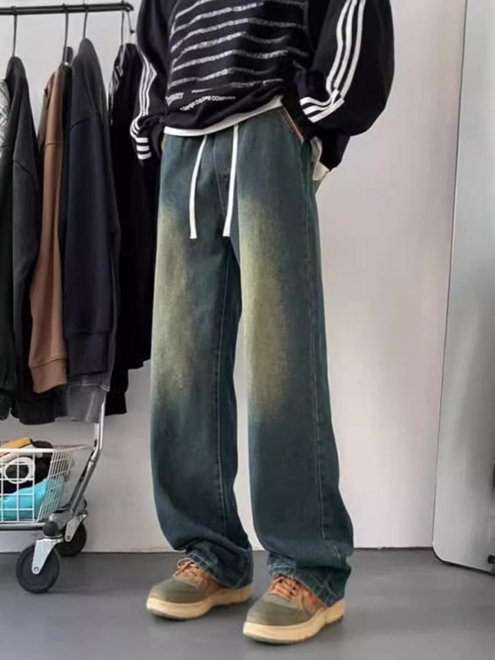 Unisex Classic Denim Jeans Loose Fit Daily Outdoor Wear - Image 3
