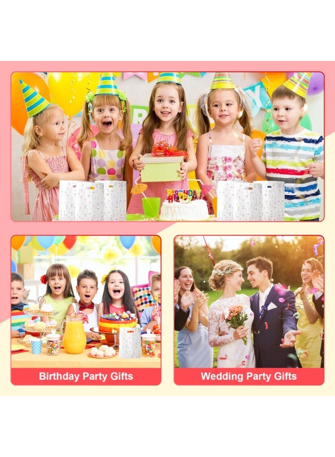 Winner 50PCS Plastic Wildflower Goodie Bags Reusable Party Favor Bags with Handles Vintage Floral Gift Bag Wildfloral Candy Treat Bag for Baby Shower Wedding Birthday Supplies Colorful - Image 4