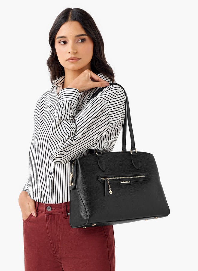 Celeste Solid Tote Bag with Zip Closure  - Image 2
