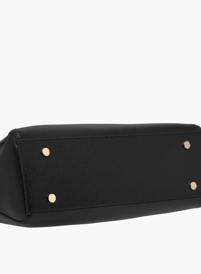 Celeste Solid Tote Bag with Zip Closure